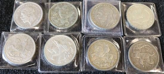 Nine George V 1935 Silver Jubilee rocking horse Crowns